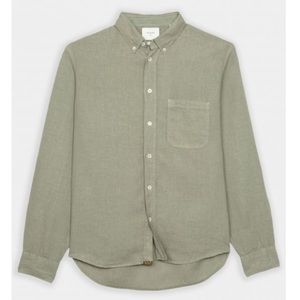 Billy Reid Green Linen Tuscumbia Shirt M - NEW